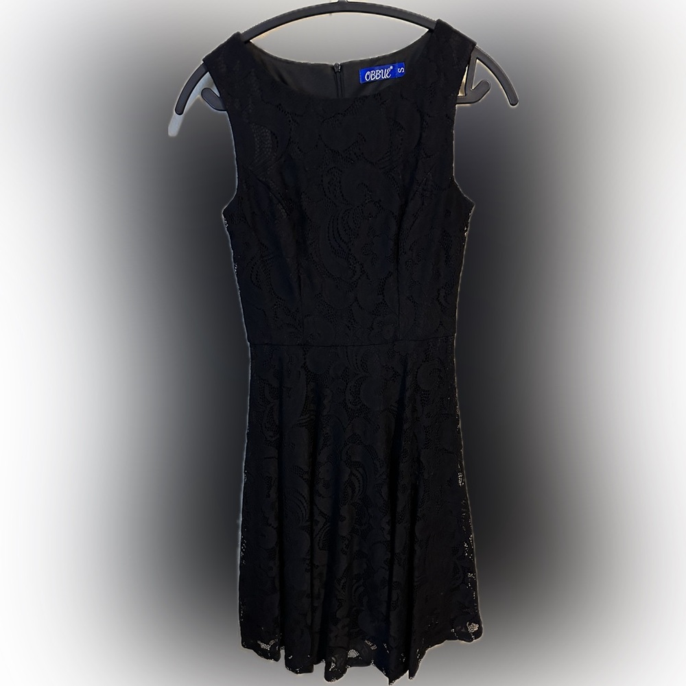 Chic Black Lace Mini Dress